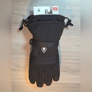 Spyder Black Men's Winter Gloves NEW With Tag